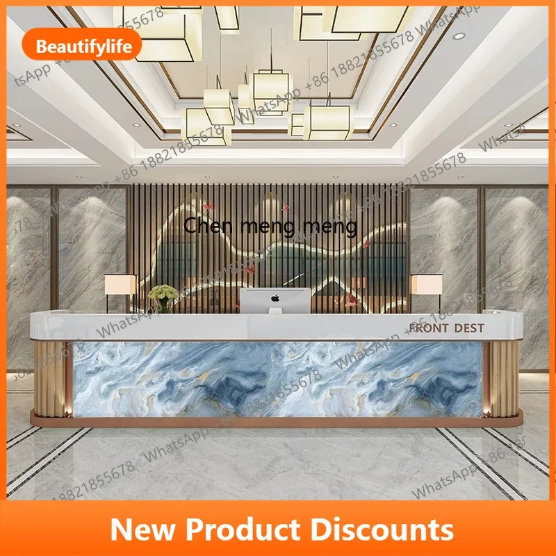 b06 Simple modern company, hotel club bar, beauty salon, yoga studio, training institution reception desk