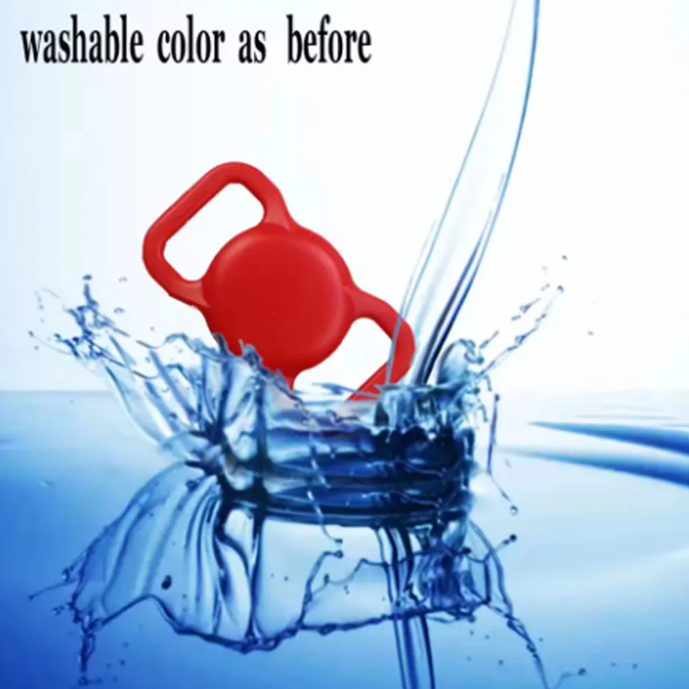 100 قطعة قابلة للتطبيق Airtag سيليكون طوق الحيوانات الأليفة مكافحة فقدان القط الكلب محدد اللون مضيئة حماية أبل المقتفي كم واقية