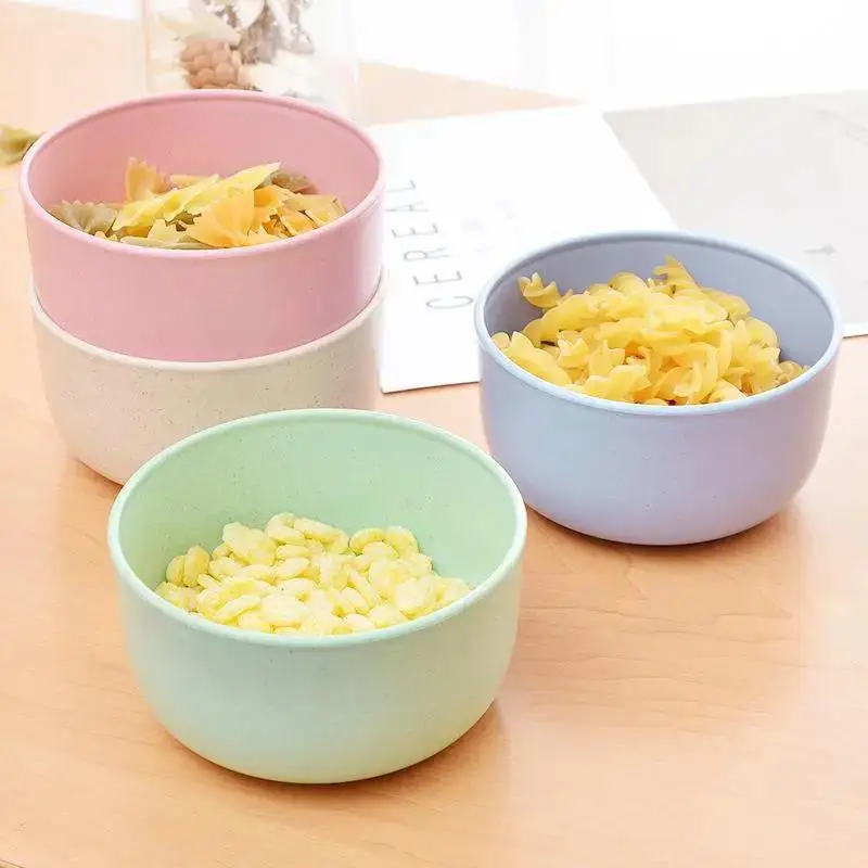New 4Pcs Thickened Rice Bowls Food Grade Anti-drop Seasoning Bowl Home Student Dormitory Portable Daily Dining Tableware Set