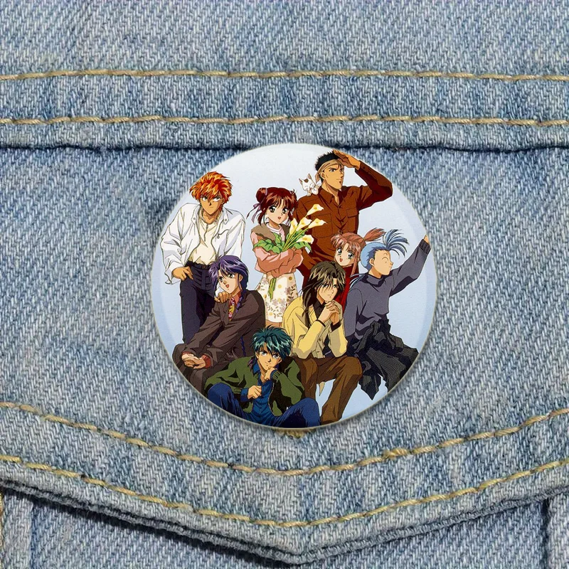 58 مللي متر أنيمي Fushigi Yuugi دبابيس دبابيس مجوهرات الأزياء اكسسوارات الكرتون تأثيري شارة للملابس ظهره الديكور الهدايا