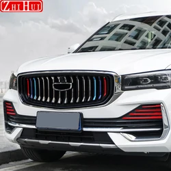 For Geely Monjaro KX11 2022-2024 Car Front Grille Modification Fog Lamp Frame Trim Strip Tri-color Strip Trim Auto Accessories