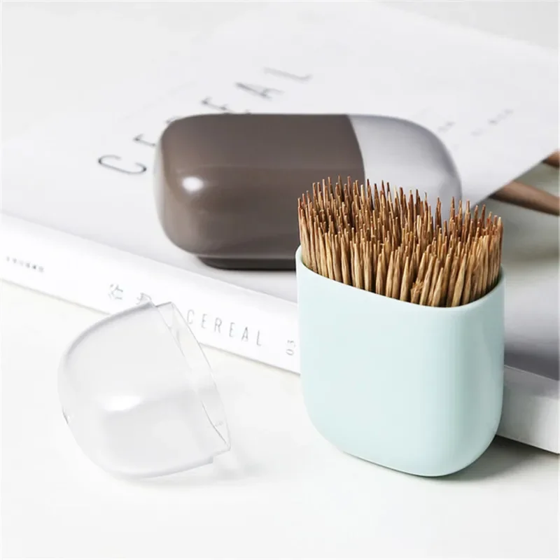 Toothpick Storage Case Portable Toothpick Dispenser Magnetic Toothpick Box ABS Plastic Fridge Magnet 1Pc Toothpick Holders