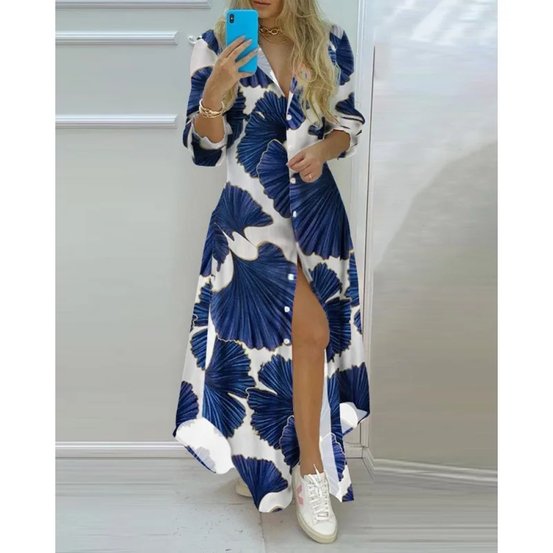 Sexy Fashionable Shirt Dress Long Skirt Spring Summer Trendy High Waist Straight Cut  Linen Blend Shoulder Strap Included