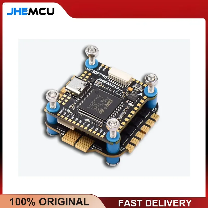 JHEMCU GF30F745-ICM F745 Flight Controller AM32 60A 4in1 ESC Stack 3-6S 30x30mm FPV Drone Quadcopter