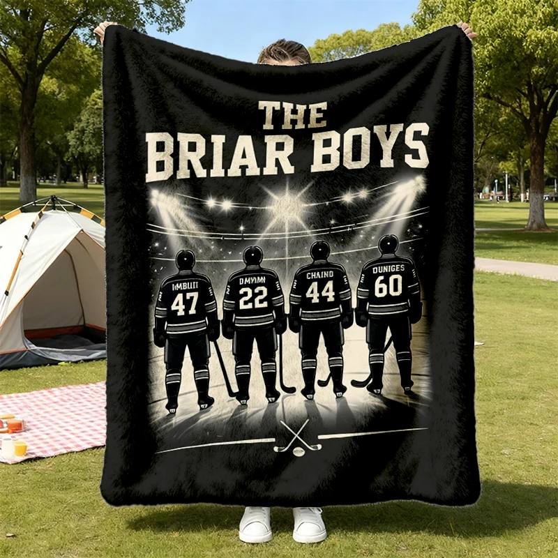  Briar Hockey Flannel Blanket, Campus Inspired Flannel Throw