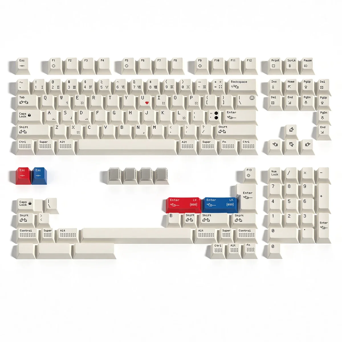 Pixel 06 Keycap evo80 Crush80 Rain 75 65  Original PBT Sublimation 