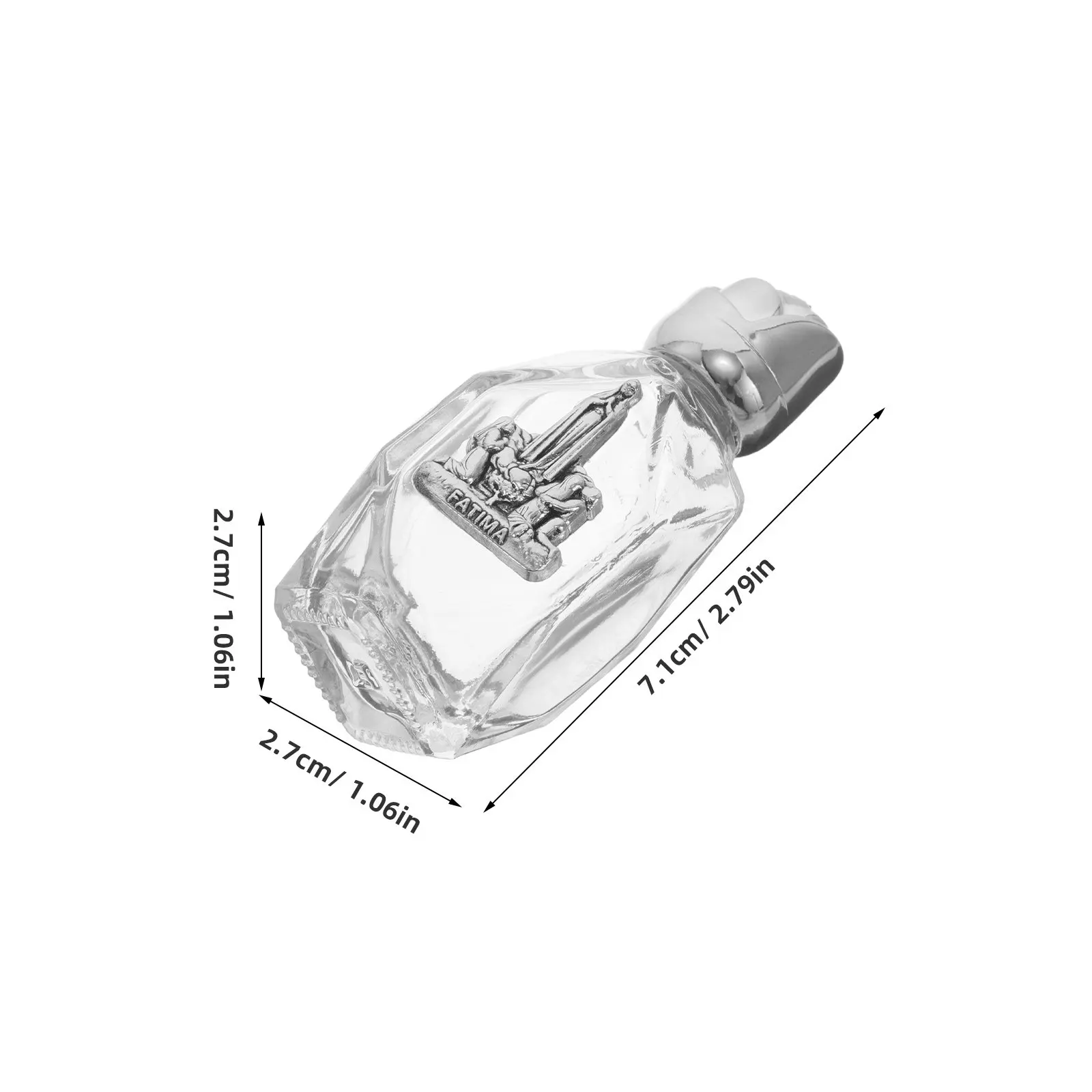 4Pcs 16Ml Elegant Glass Holy Water Bottles Rose Design Refillable Baptism Containers Religious Ceremony Decor Home Blessing