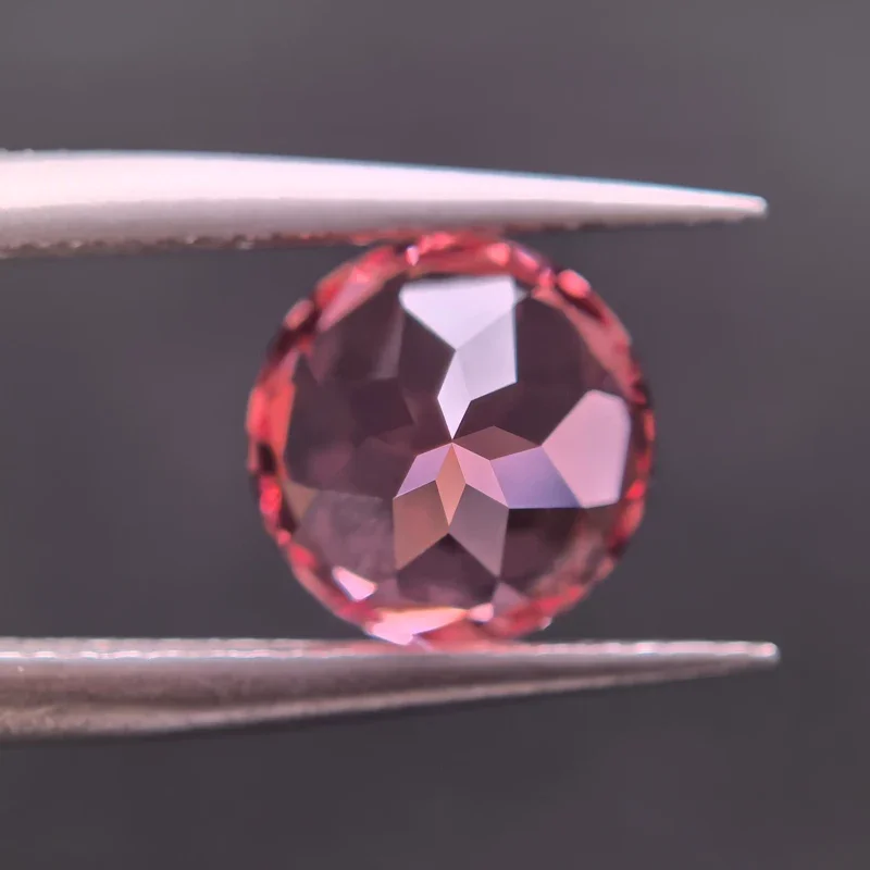 Perles de charme de forme ronde rose pour la fabrication de bijoux à bricoler soi-même, mariée de laboratoire, certificat AGL sélectionnable, matiques exécutives, qualité supérieure