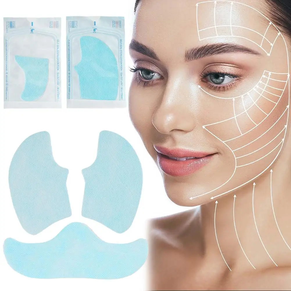 Pellicola al collagene Carta Solubile Maschera per il viso Pelle per il viso Rimozione delle guance Toppe per sorriso Linee adesive Patch per la fronte Rughe X8P9