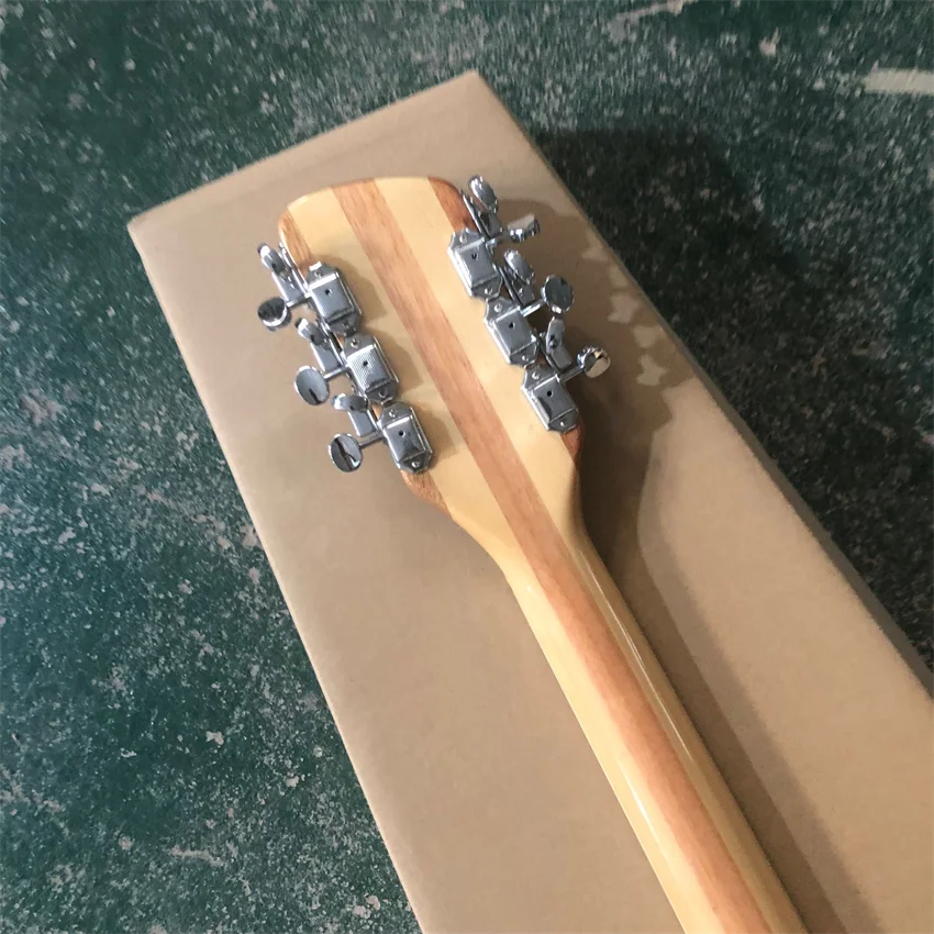Rick 360-E-Gitarre, natürliche Farbe, Silber, Zubehör, individuelle Anpassung, akzeptabel