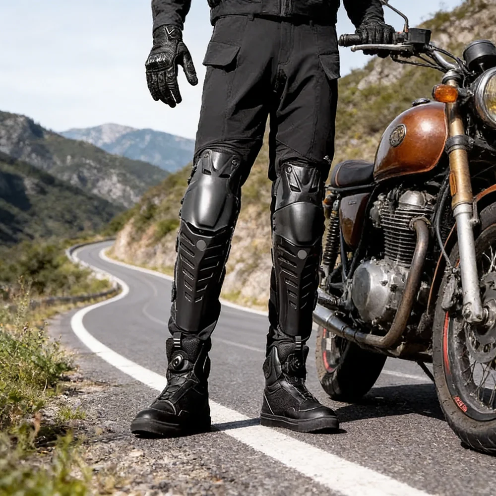 

Men's Motorcycle Knee Pads Protective Gear for Men Motocross Motorbike Riding & Racing Ensure Outdoor Sport Safety Pads Guard