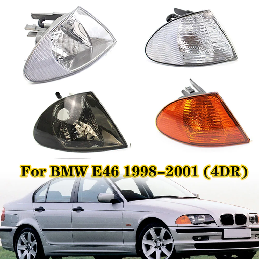 자동차 앞 63136902765 좌회전 신호 표시기 코너 라이트 하우징, 전구 없음, BMW 3 시리즈 E46 세단 1999 2000 2001 적합