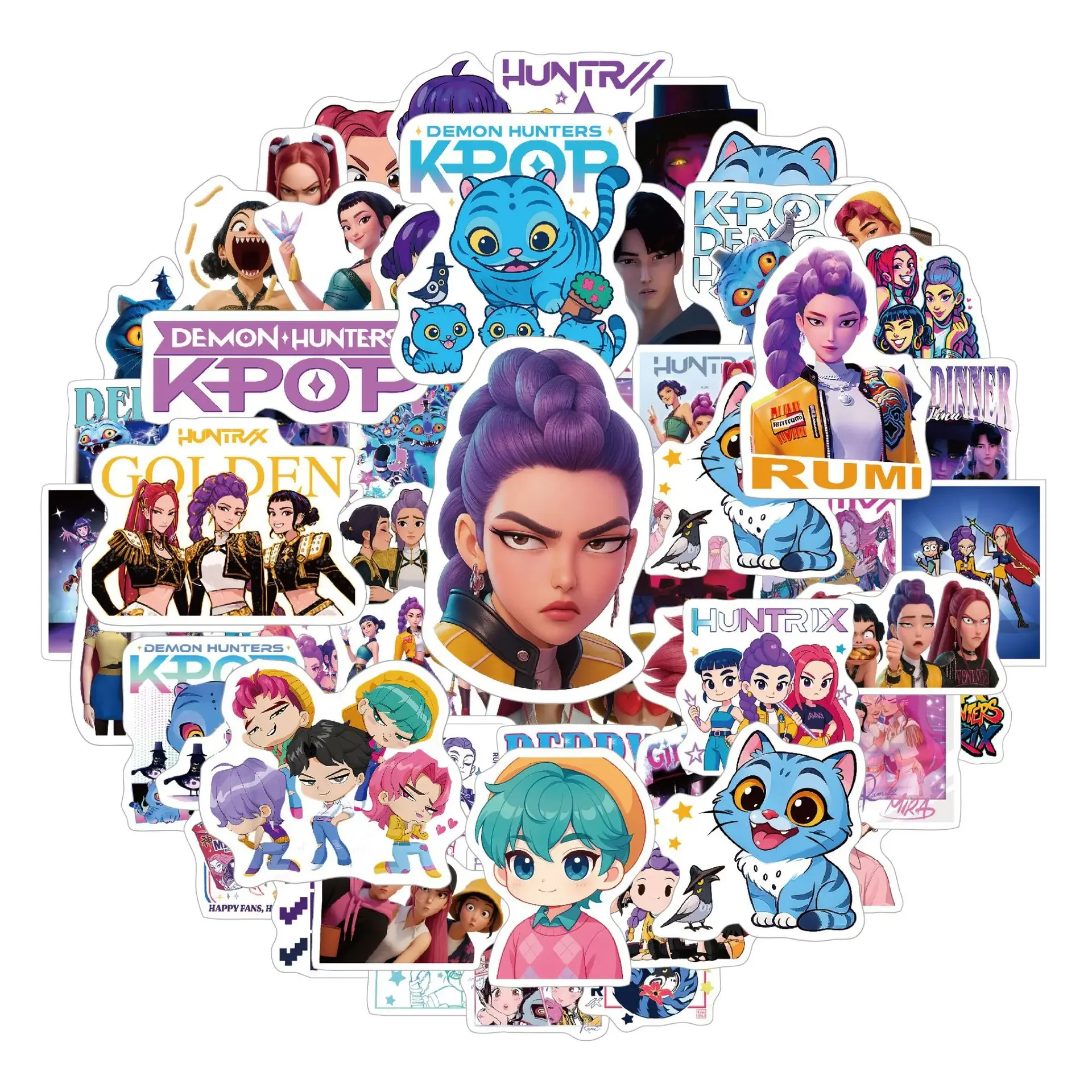 100 Stück Anime Lumi Mila Zoi Hexenjäger Aufkleber Wasserfeste Glänzende Sticker für Handyhülle Gepäck Laptop Skateboard DIY Dekoration – Detail 7