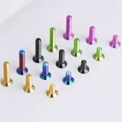 1 PC Various Color M3*6/8/10/12/15-30mm TC4 GR5 Titanium AlloyT10 Torx Flat Countersunk Screw Bolt For Bike Bicycle Road bike