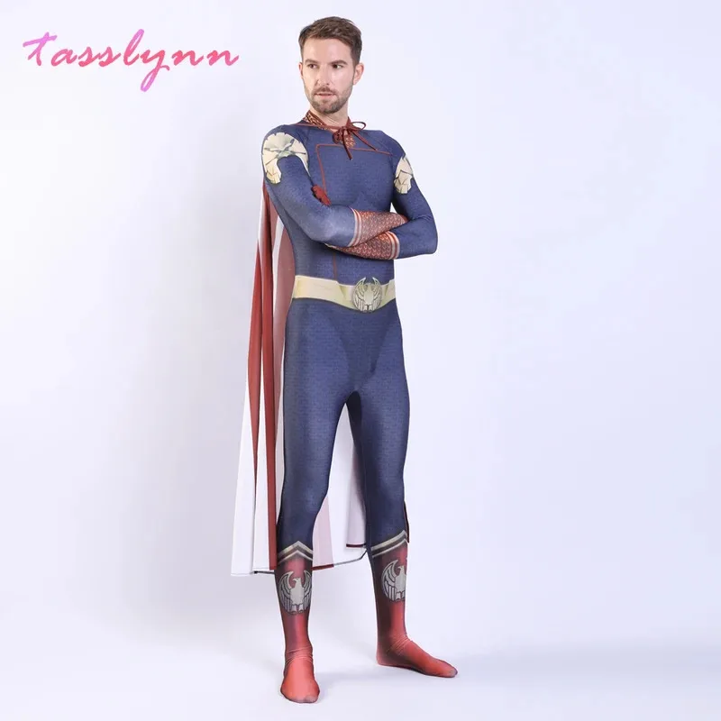 

qq34The Boys Homelander A-Train Deep The Seven Starlight Cosplay Adults Kids Spandex Zentai Suit Bodysuit Costumes