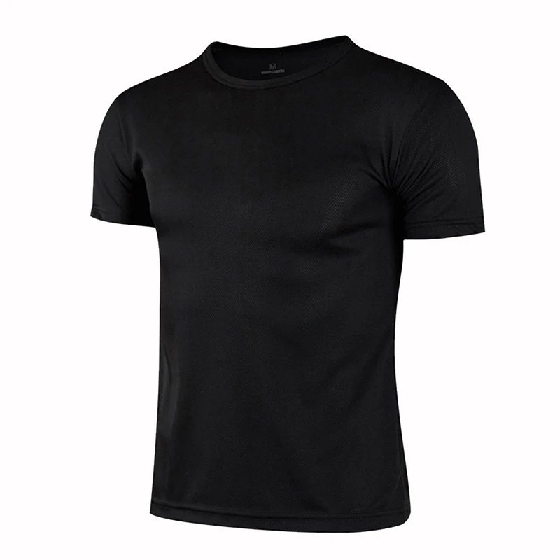 Quick Dry Round Neck Short Sleeve Sport T Shirt Gym Jerseys Fitness Shirt Trainer Running T-Shirt Men Sportswear Костюм Летний