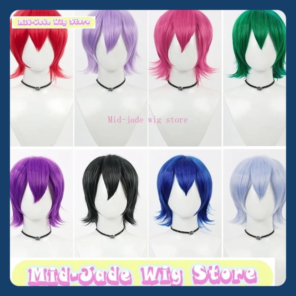 

Mid-jade Wig Store Universal Spiky Short Cosplay Wig Anime Game Role-playing Halloween Party Performance Synthetic Hair