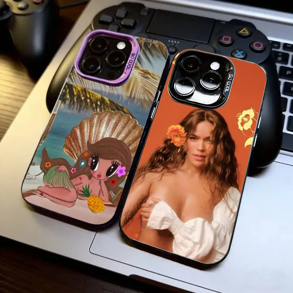 

K-Karol G Tropicoqueta Phone Case For iPhone 17,16,15,14,13,12,11 Plus,Pro Max,XS,Colorful Silver Phone case Funda Cover