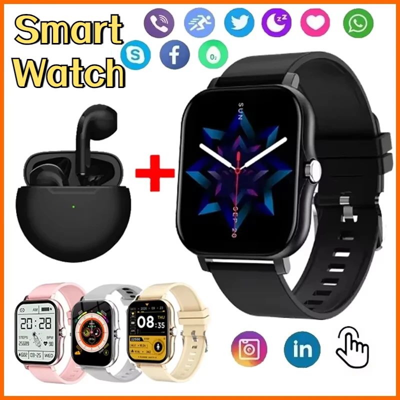 Smart Watch Women Men Sport Fitness Y13 Watches Heart Rate Monitor Waterproof Smartwatch PRO6 Headset For Phones Android IOS