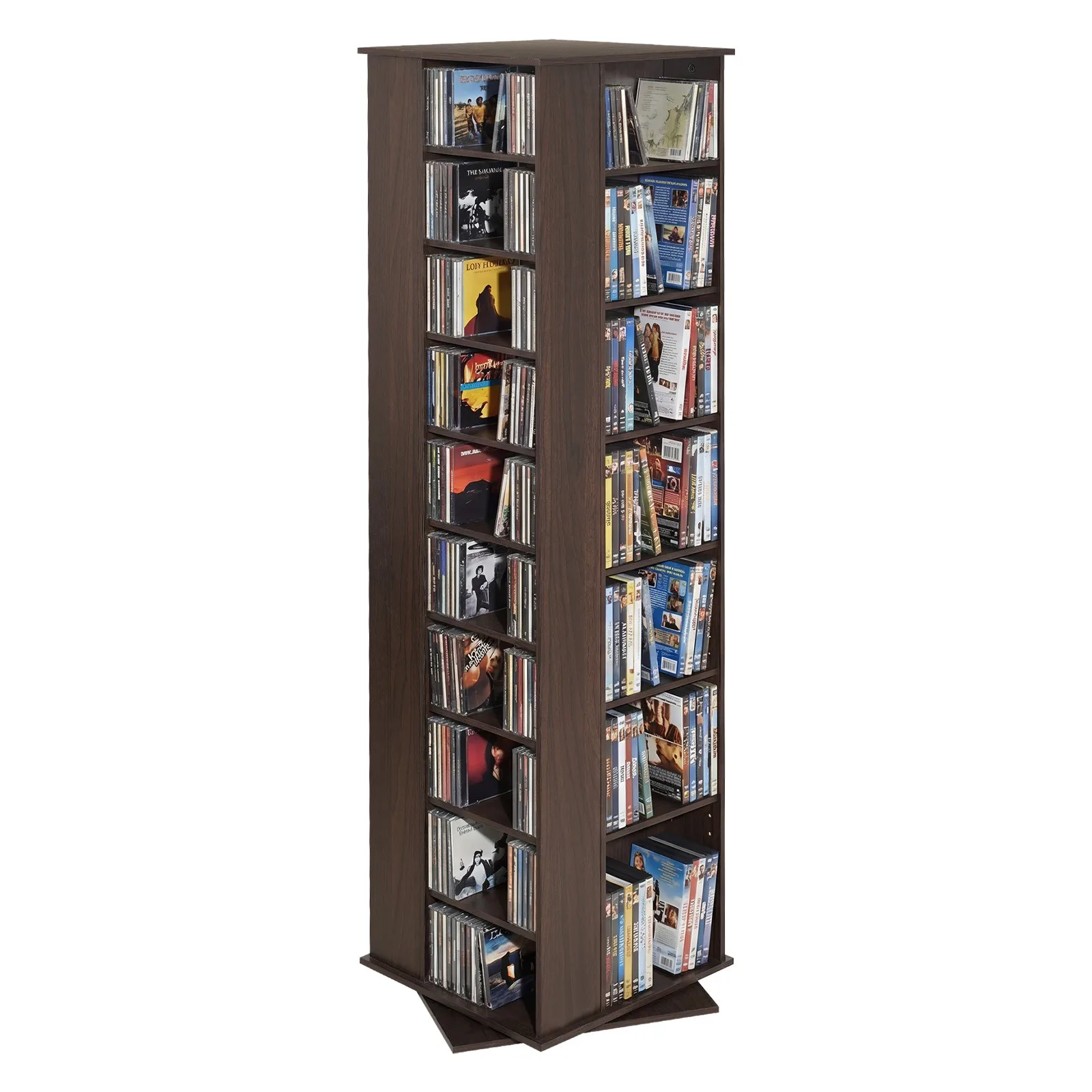 

VEVOR Media Storage Cabinet CD Rack Tower with 34 Compartments Brown