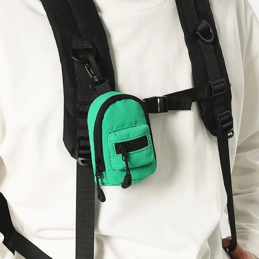 

Nylon Hanging Neck Coin Purse Multifunction Korean Style Lanyard Shoulder Bag Hip Hop Crossbody Bag Lipstick Earphone Bag Sports