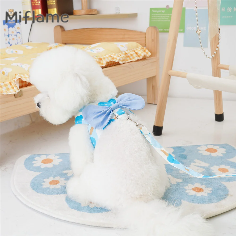 

Miflame Spring Summer Thin Pet Clothing Small Dogs Cats Clothes Bichon Teddy Schnauzer Chest Strap Cute Dog Cat Supplies