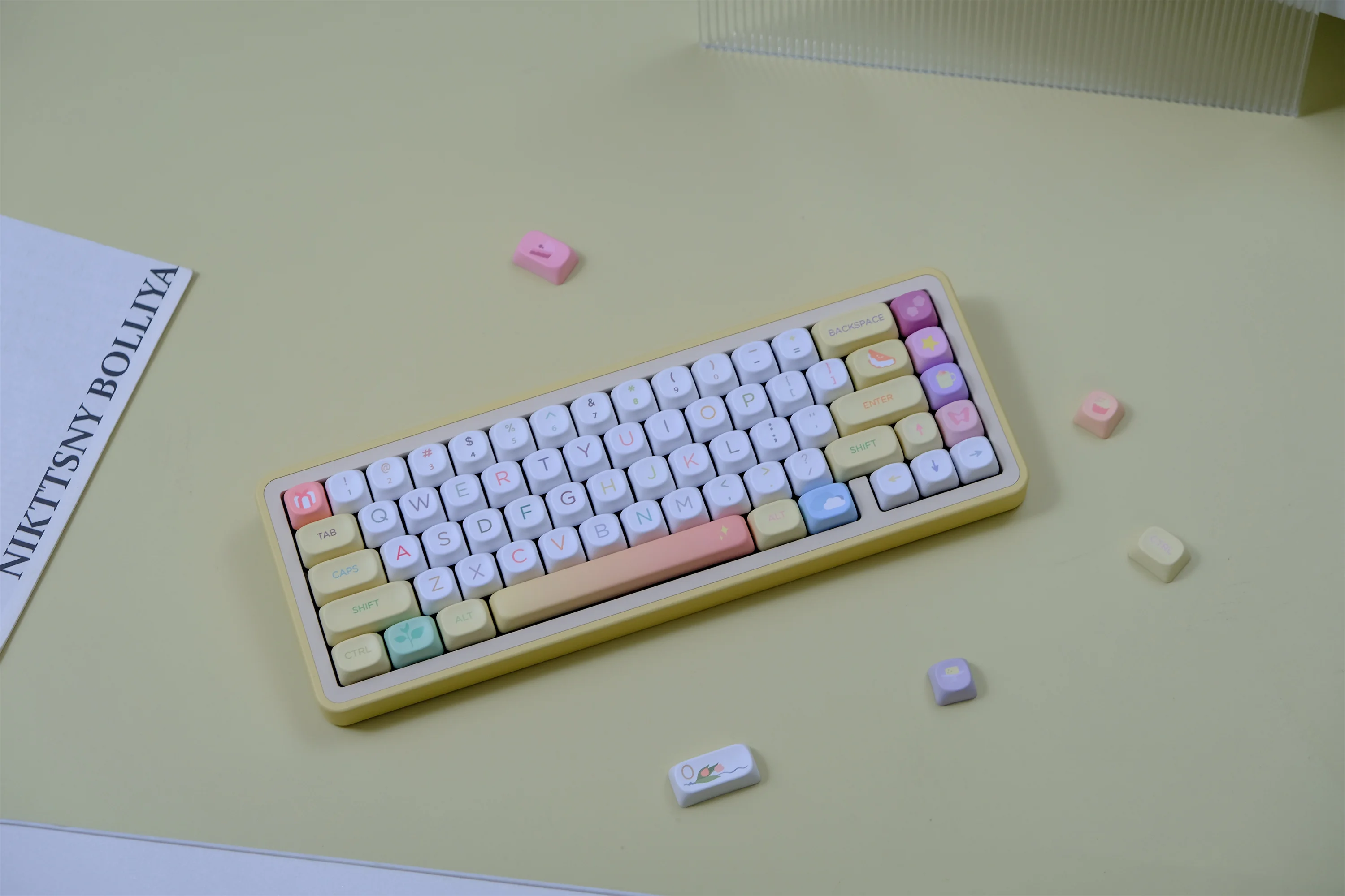Afternoon Tea Keycaps 132 Keys PBT Material MOA Profile DYE-SUB DIY Personalized For MX Switch Alice Mechanical Keyboard Keycaps