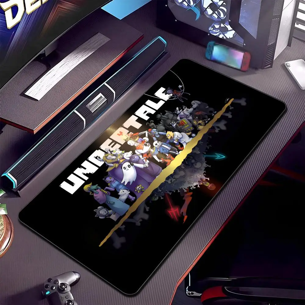 Undertale Sans Mousmat Cartoon Lockedge Grote Gaming Pad Computer Gamer Keyboard Mat Bureau Mousepad Pc Bureaublok