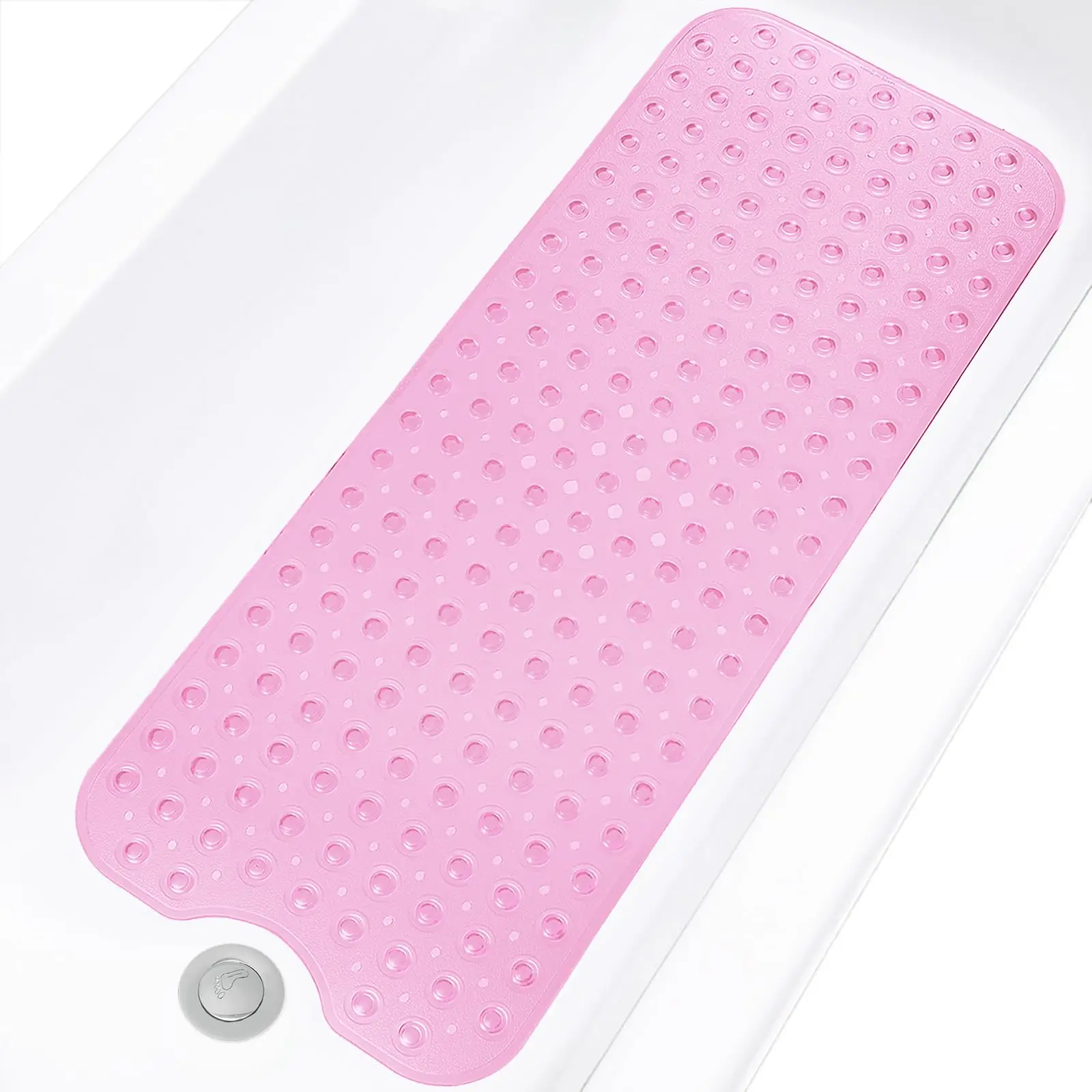 Badewannenmatten für Dusche und Wanne, Extra Lange Rutschfeste 40 X 16 Zoll Badematte mit Abflusslöchern und Saugnäpfen, Badematte für Badezimmer – Detail 6