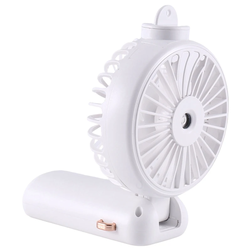 5000Mah Folding Electric Fan USB Rechargeable Air Cooling Fan Spray Function 5 Speed Digital Display Handheld Fan