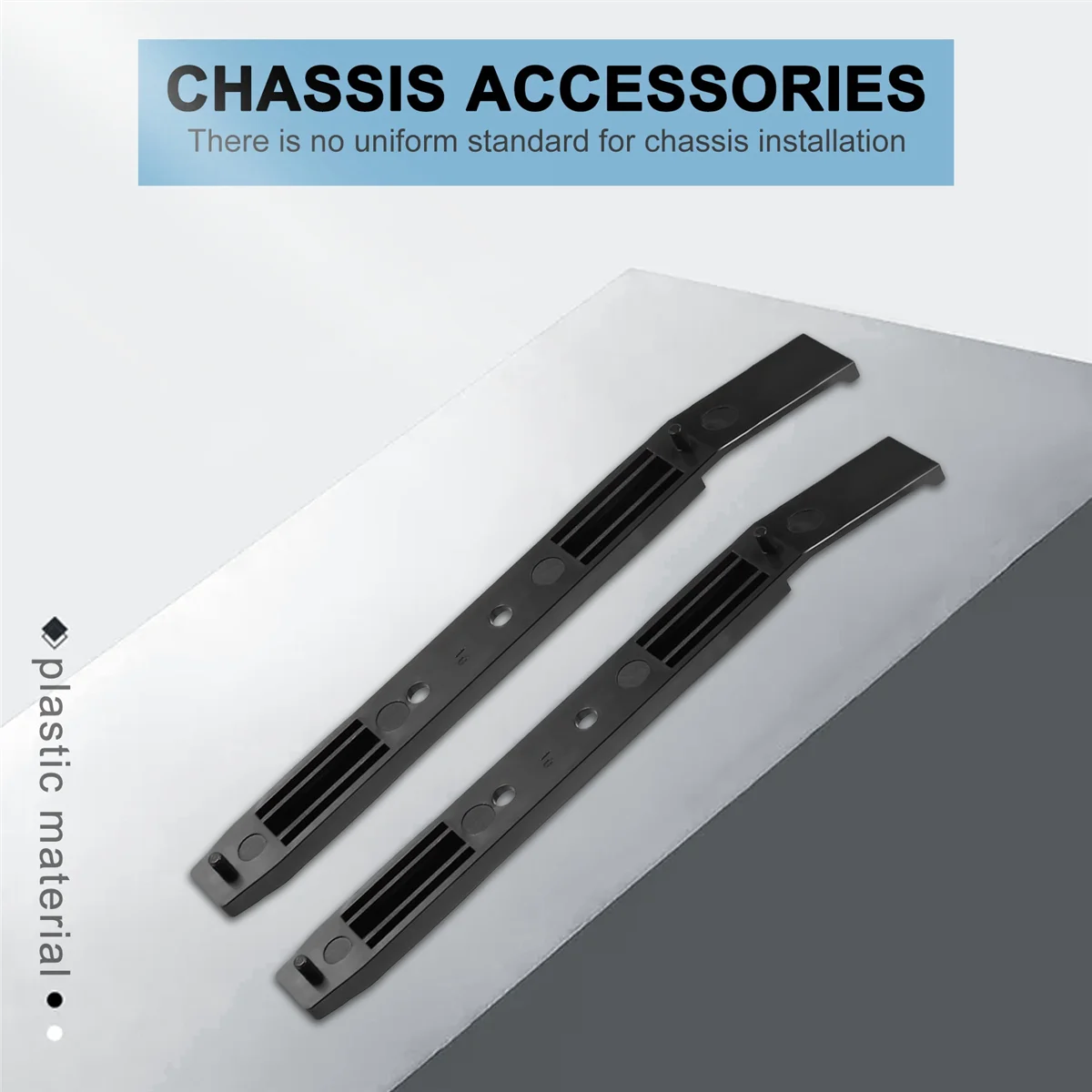 4 Pairs Hard Drive Rails Chassis Cage Accessories Drive Bay Slider Plastic Rails for 3.5 to 5.25 Hard Drive Tray Caddy