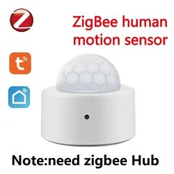 Tuya Zigbee sensore di movimento umano Smart Home PIR Tuya sensore di movimento protezione di sicurezza Smart Life funziona con Alexa Google Home