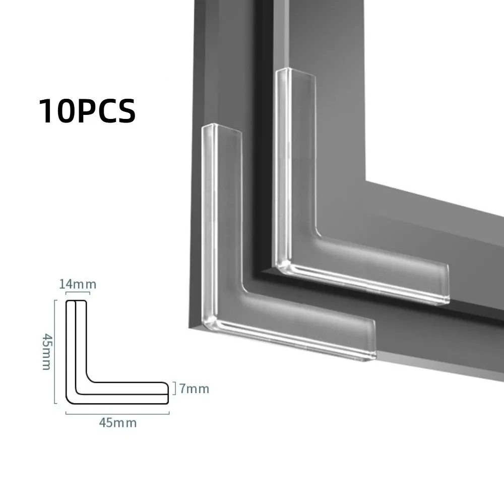 

10pcs Child Safety Window Anti-collision Corner Table Desk Transparent Right Angle Protection Covers Collision Proof