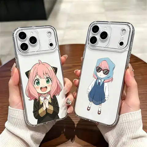 S-Spy x F-Family Anya Forger  Phone Case Transparent Silicone Soft For iPhone 17 16 15 14 13 12 11 Mini Pro Max Plus