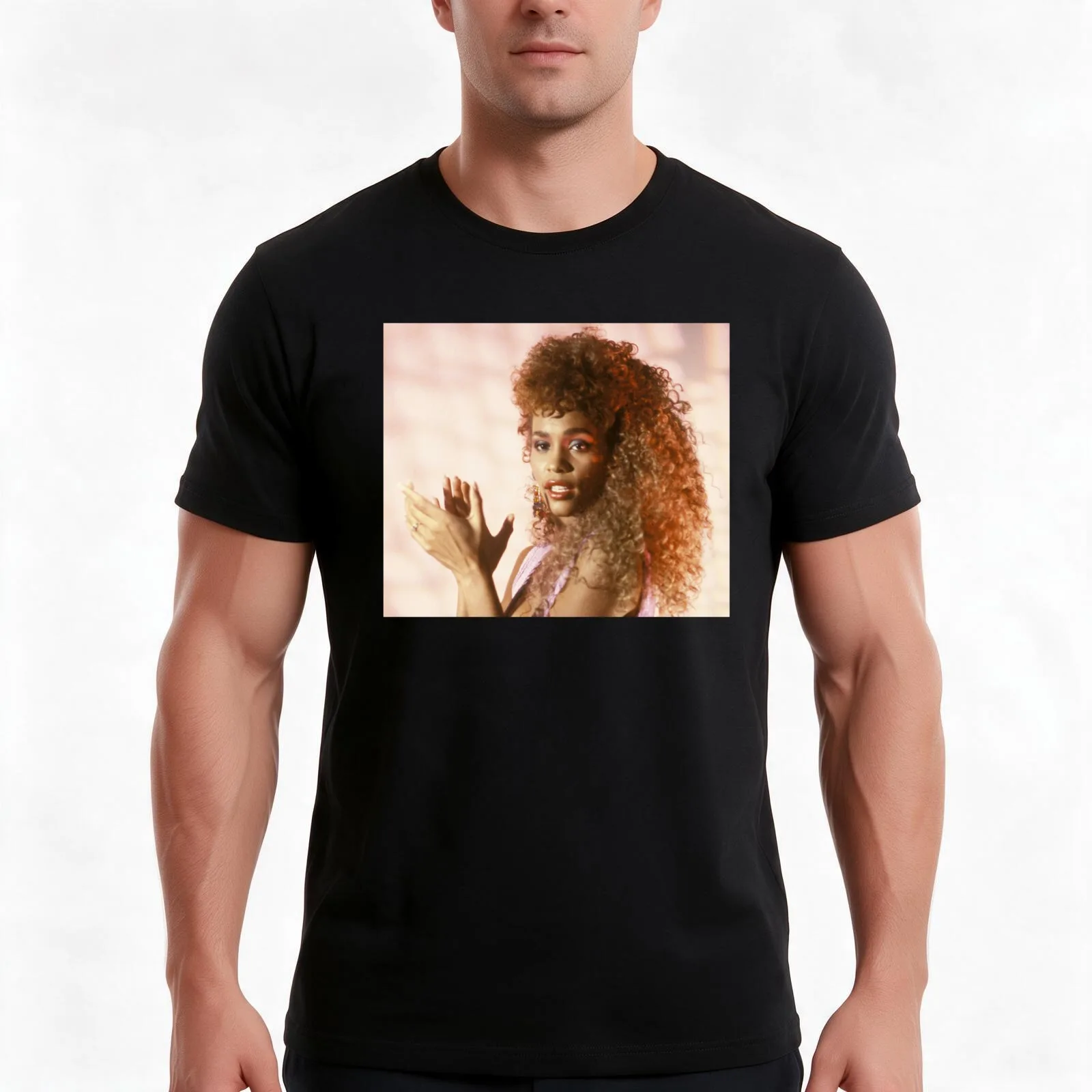 Whitney Houston T-Shirt Summer Casual Cotton Tee Oversized Streetwear Tops Vintage Graphic Print Loose Fit Short Sleeve