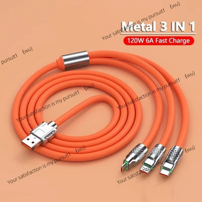 1.2m 2m 3 in 1 Fast Charge Cable For  iPhone 11 XS XR iPad Air Onepuls Samsung S20 S10 Xiaomi Huawei Type C Line Micro USB Wire