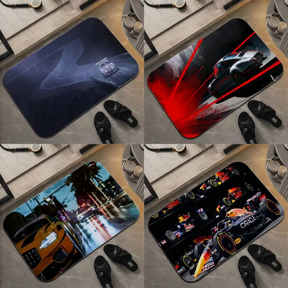 

High Quality Car Patterned Floor Mat Printed Large Carpets Room And Bedroom Carpets Bathroom Anti Slip Door MATS Small Carpets