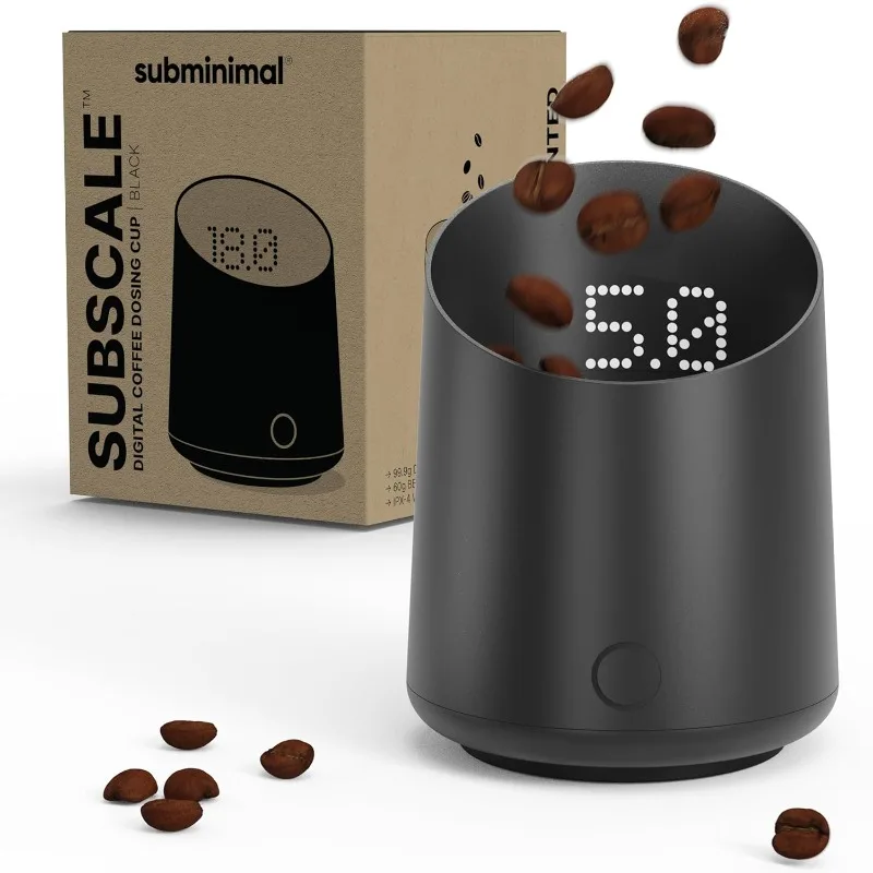 

Subminimal Subscale Digital Dosing Cup with LED Display – Sleek & Precise Coffee Bean Weight Scale - Dosing & Brewing Coffee Acc
