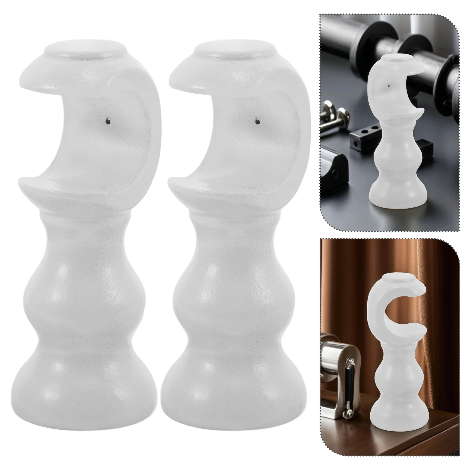 

2Pcs Wood Curtain Brackets Wall Mounted 28.5mm Diameter Drape Rod Mounting Hardware Accessories Natural Beauty Elevated