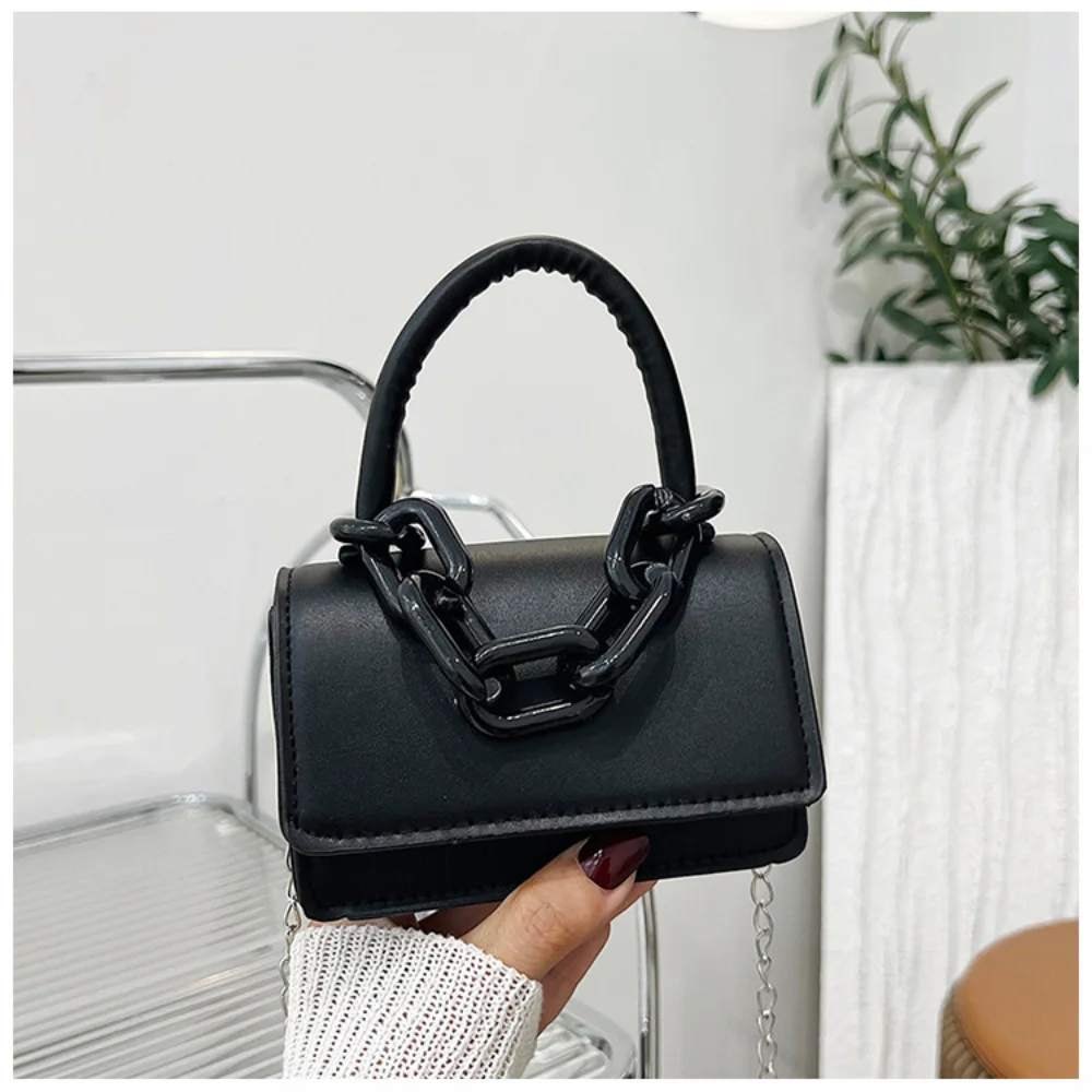 2024 Fashion Women's Crossbody Bag Korean Version Chain Small Square Bag Trendy Mini Shoulder Bag Flap Buckle Handbag Purse