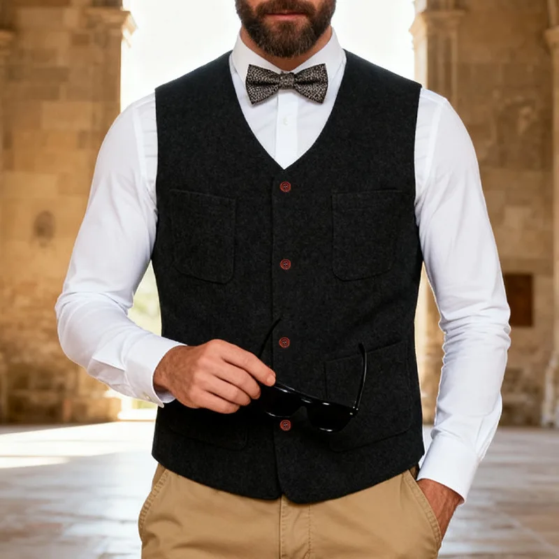 Men Vest Short Jacket Sleeveless Waistcoat Slim Fit Y2k Streetwear V Neck Single Breasted Tight Waist Basic Pockets Autumn 2026