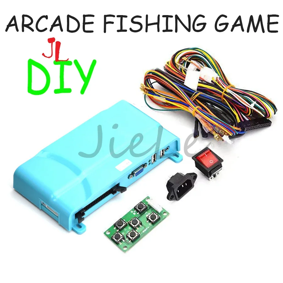 

Children's HD Fishing Game Machine DIY Kit One Player 2 Players Video PCB Board with Wires Cable Arcade Machine Parts