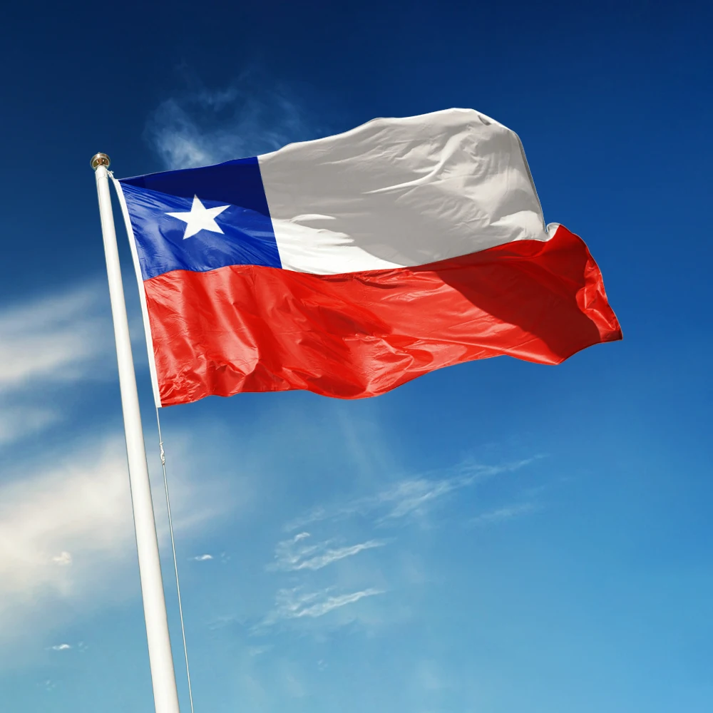 3x5 Ft Chile Flag Vivid Color and Fade proof Chil Flags Polyester with Brass Grommets 3 X 5 Ft