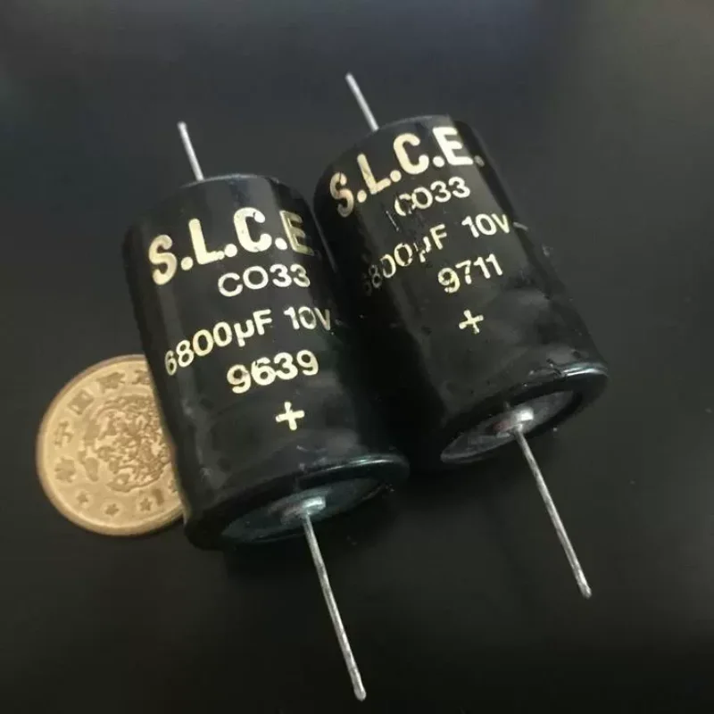5pcs French SLCE CO33 series 6800UF10V DC fever gold filter electrolytic capacitor