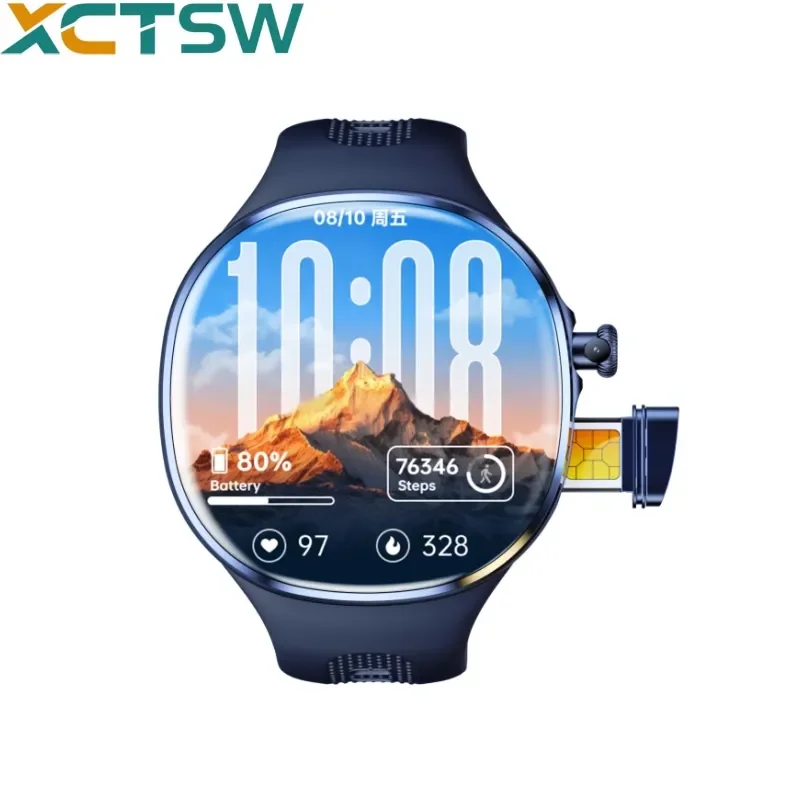 for M100 4G SIM Smartwatch 5MP Camera 2.4 Inch AMOLED 3+32GB Android GPS Watch Heart Rate Health Fitness Gaming Full Netcom