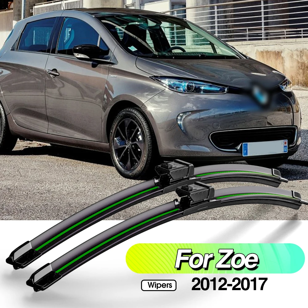 

For Renault Zoe 2012-2017 2pcs Front Windshield Wiper Blades Windscreen Window Accessories 2013 2014 2015 2016