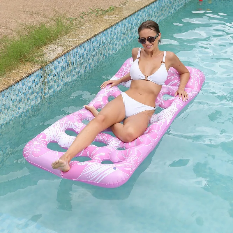 Cama inflable de lujo para piscina, juguete para fiesta de natación, ideal para relajarse en el agua, Ideal para piscina, playa, relajación, varios estilos