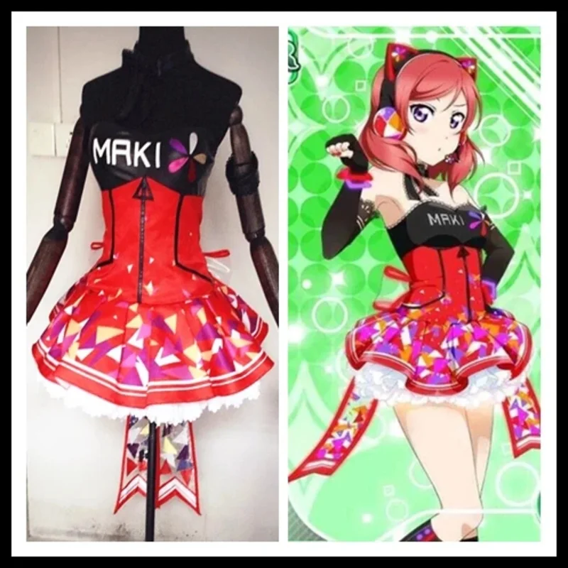 qq38Lovelive Maki Nishikino Minami Kotori Led Fairy Idolized Maid Uniform Awaken Love Live Cyber Хэллоуин Косплей Костюм для W