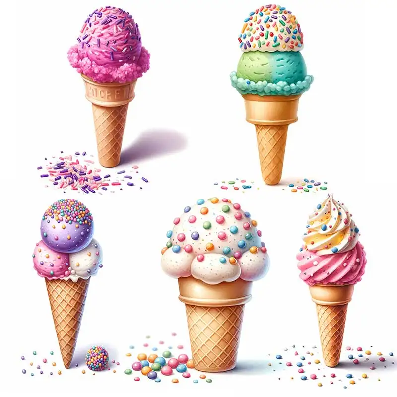 

Delicious Ice Cream Wall Stickers Kitchen Decoration Dining Room Living Room Cabinet Refrigerator Home Decoration Decal S663
