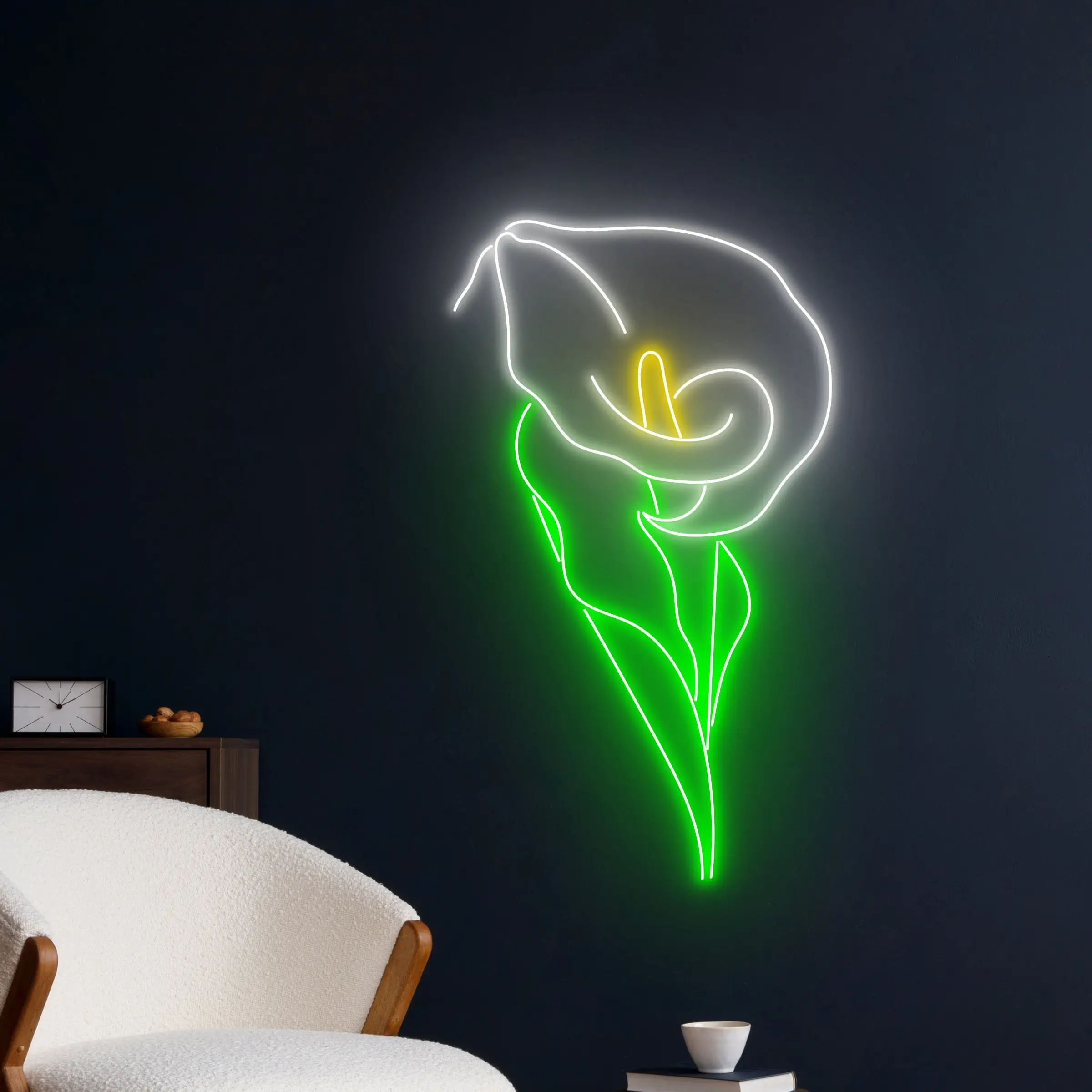 

Calla Lily Neon Sign Flower Plant Neon Neon Wall Art Decor Personalized Gift for Girls Florist Flower Bedroom Wall Art Decor